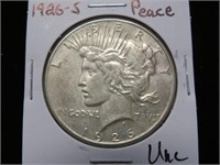 1926 S PEACE SILVER DOLLAR 90% UNC