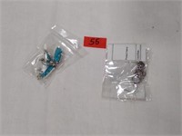Turquoise color earring silver color