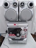 JVC stereo cd/cassette & bass reflex speakers