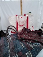 LL Bean canvas bag, other bags as shown