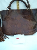 Gili brown, "snake skin" purse