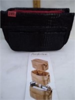 Pursfection black purse organizer w/ zip top