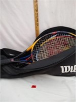 Wilson tennis rackets with Wilson racket case