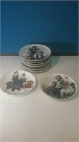 Group of eight Norman Rockwell collector plates