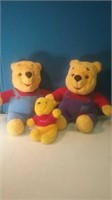 Group of 3 New stuffed Pooh Bears