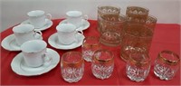 11 - CUPS & SAUCERS & GLASSWARE