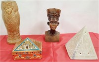 11 - LOT OF 4 EGYPTIAN DECOR PIECES