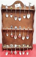 11 - VINTAGE SPOON COLLECTION IN RACK