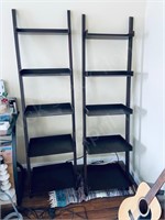 pair of ladder style shelves - 67" tall