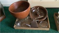 Wooden Salad Bowl, Wooden Nut Cracker Set, Etc.