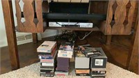 Sound Bar, DVD Player and VHS Tapes