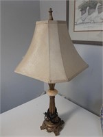 VINTAGE GOLD GILDED MARBLE TABLE LAMP