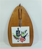 Retro Style Cutting Board & Knife