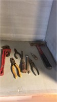 Hammer,tools ,pipe wrench