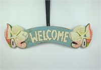 Hanging Beach Seashell Welcome Sign