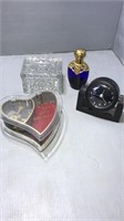 Heart box, glass box clock