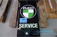 Skilt m/PUCH-logo, 42x90cm