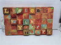 LISTEN WITH YOUR HEART WALL DECOR