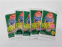 5 PACKS OF FOOTBALL CARDS