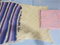 LOT OF 3 BABY BLANKETS