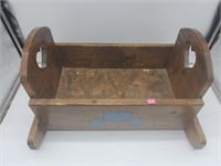 WOODEN DOLL CRADLE