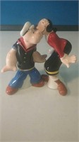 Popeye and Olive salt and pepper shakers kissing