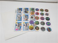 POGS WITH FOOTBALL CARDS