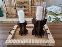 TRAY & CANDLEHOLDERS