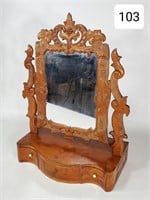 1880 Swedish Carved Dressing Mirror