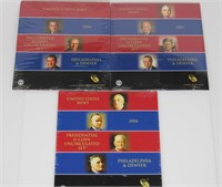 (3) Presidential $1 Coin Uncirculated Set