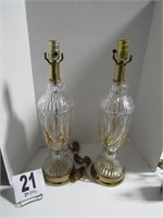 Pair of 21" Tall Lamps (No Shades)