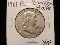 1961 P FRANKLIN HALF DOLLAR 90% XF