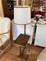 Vintage Floor Lamp & Side Table