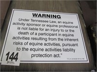 Equine Law Sign 24x18"