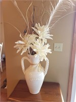 White Floral Arrangement and Vase