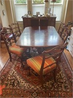 Finch Ball and Claw Antique Table with 5 Chairs