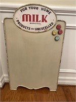 Metal Milk Advertising Sign
