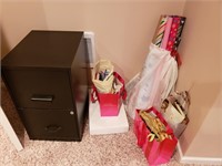 File Cabinet and Gift Wrap Supplies