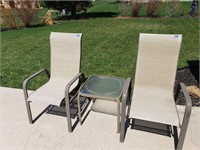 (2) Patio Chairs with Table