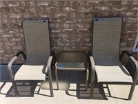 (2) Patio Chairs with Table
