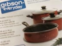 (5) Pc Red Gibson Cookware