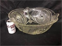 CUT GLASS PUNCH BOWL LARGE