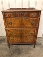 PERFECT ORNATE WALNUT CHEST OF DRAWERS
