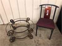 METAL TABLE AND MTAL CHAIR