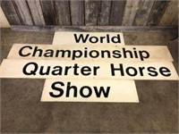 LARGE HORSE SHOW SIGN