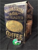 WILLIAM S SCULL & CO DRY ROASTED COFFEE TIN LARGE