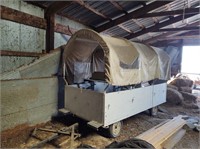 Covered Wagon with Harnesses
