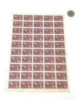 feuille x50 timbres du Canada Georges VI, 1937