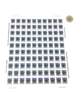 Feuille x100 timbres Overprint EXUP-X1