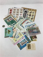 76 feuillets de timbres souvenirs du monde